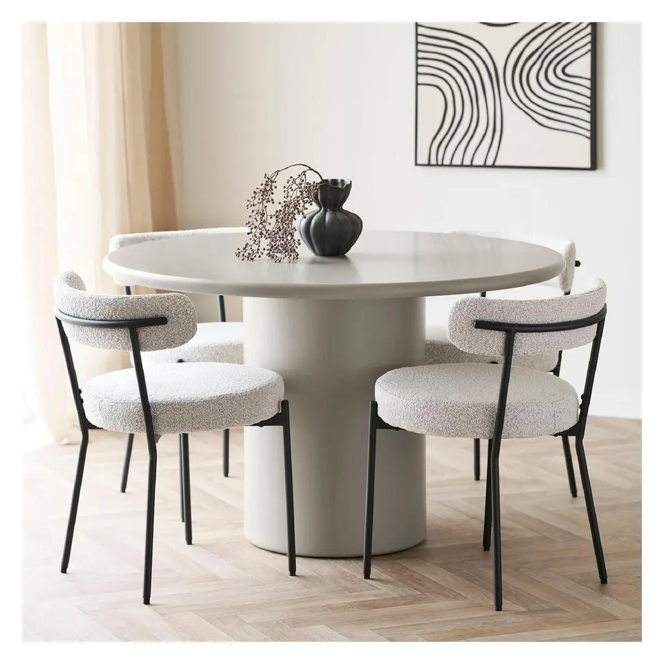 Nest of Nora Ronde eettafel Inka - &Oslash;120 x 75 cm - Offwhite / Sand