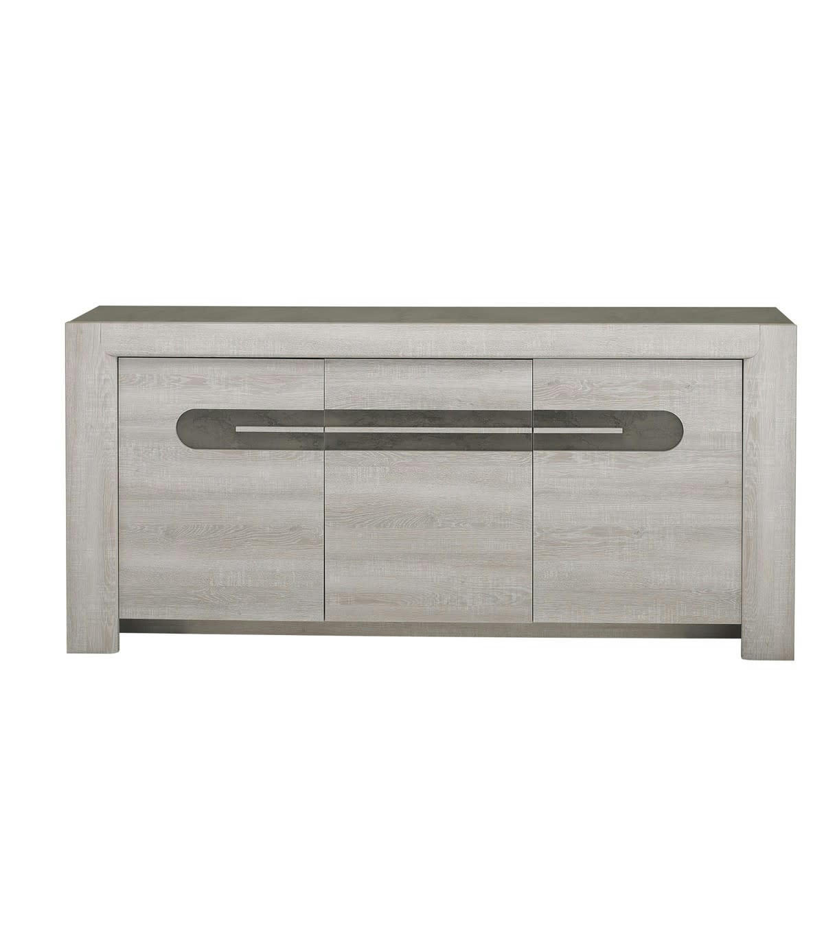 - Buffet 3 portes couleur chêne L190cm