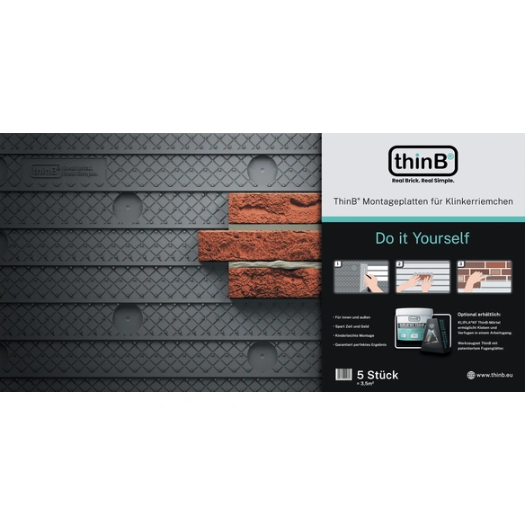 Montageplatte »thinB«, LxBxH: 60 x 120 x 3 cm, 3,5 m²