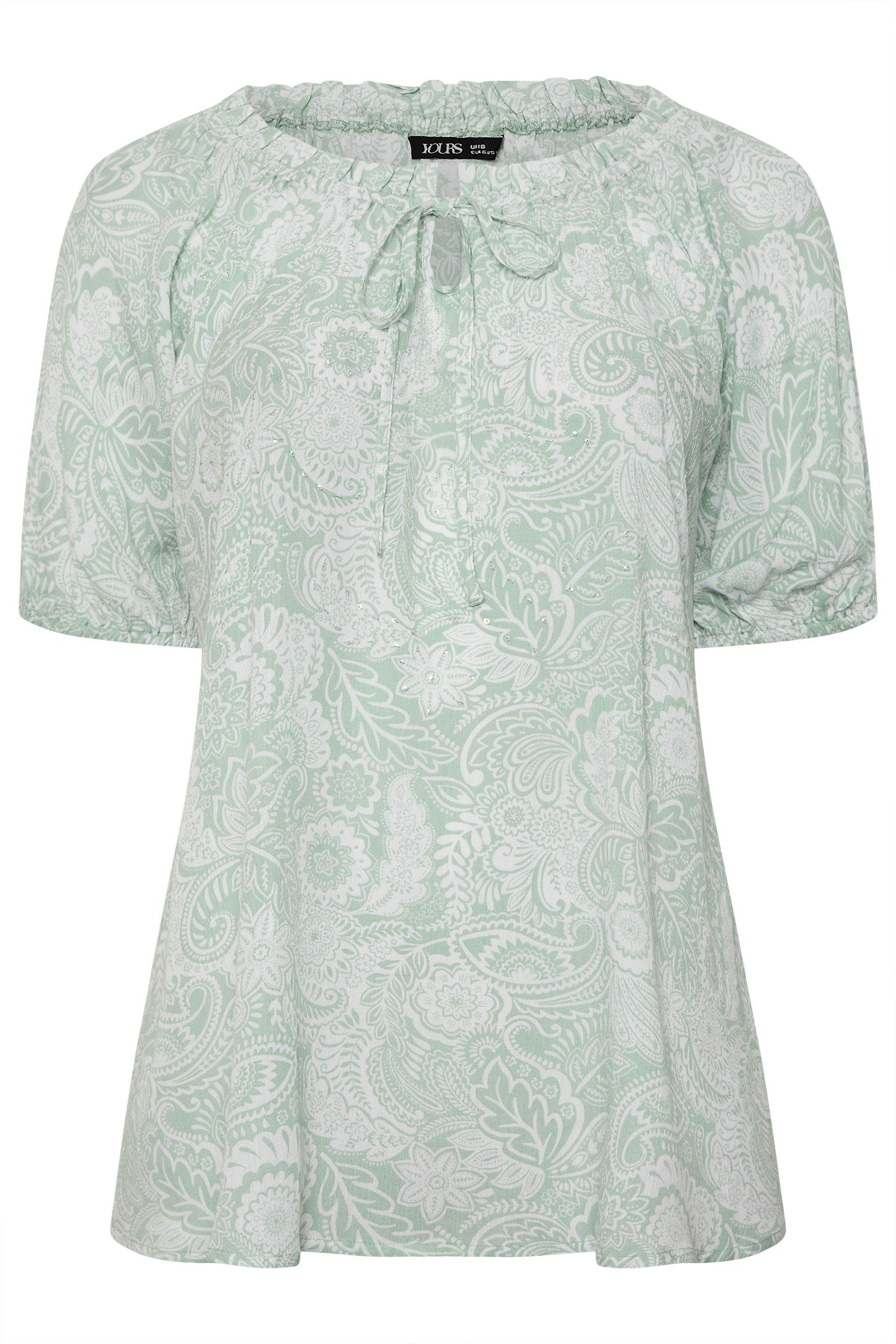 Yours Textured Ditsy Floral Print Top