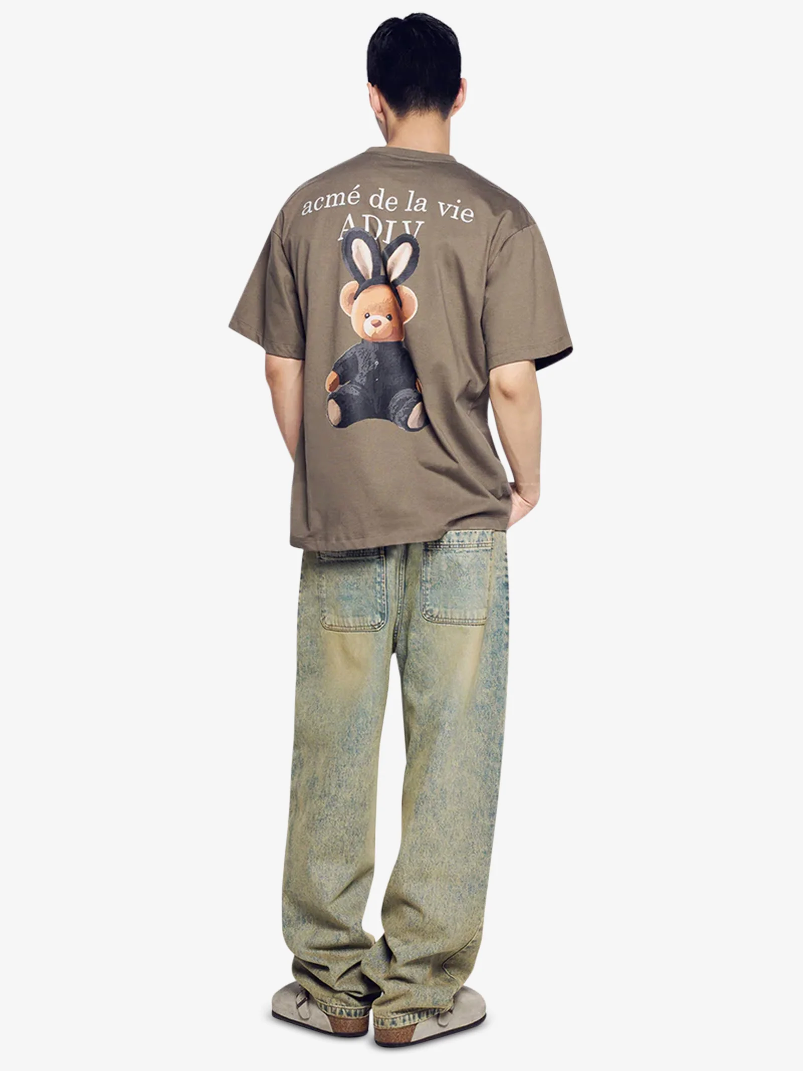 Rabbit Bear Doll Logo Short Sleeve T-Shirt