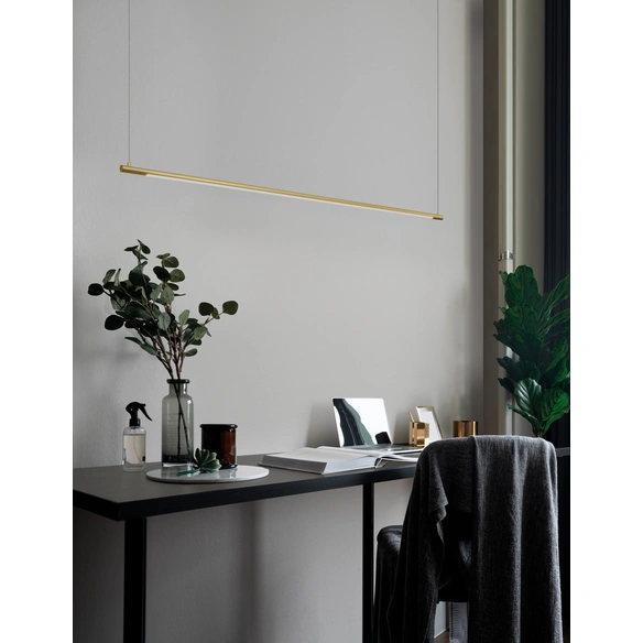 Pendelleuchte »Elettra«, LED, 20 W, Höhe: 150 cm, messingfarben/goldfarben