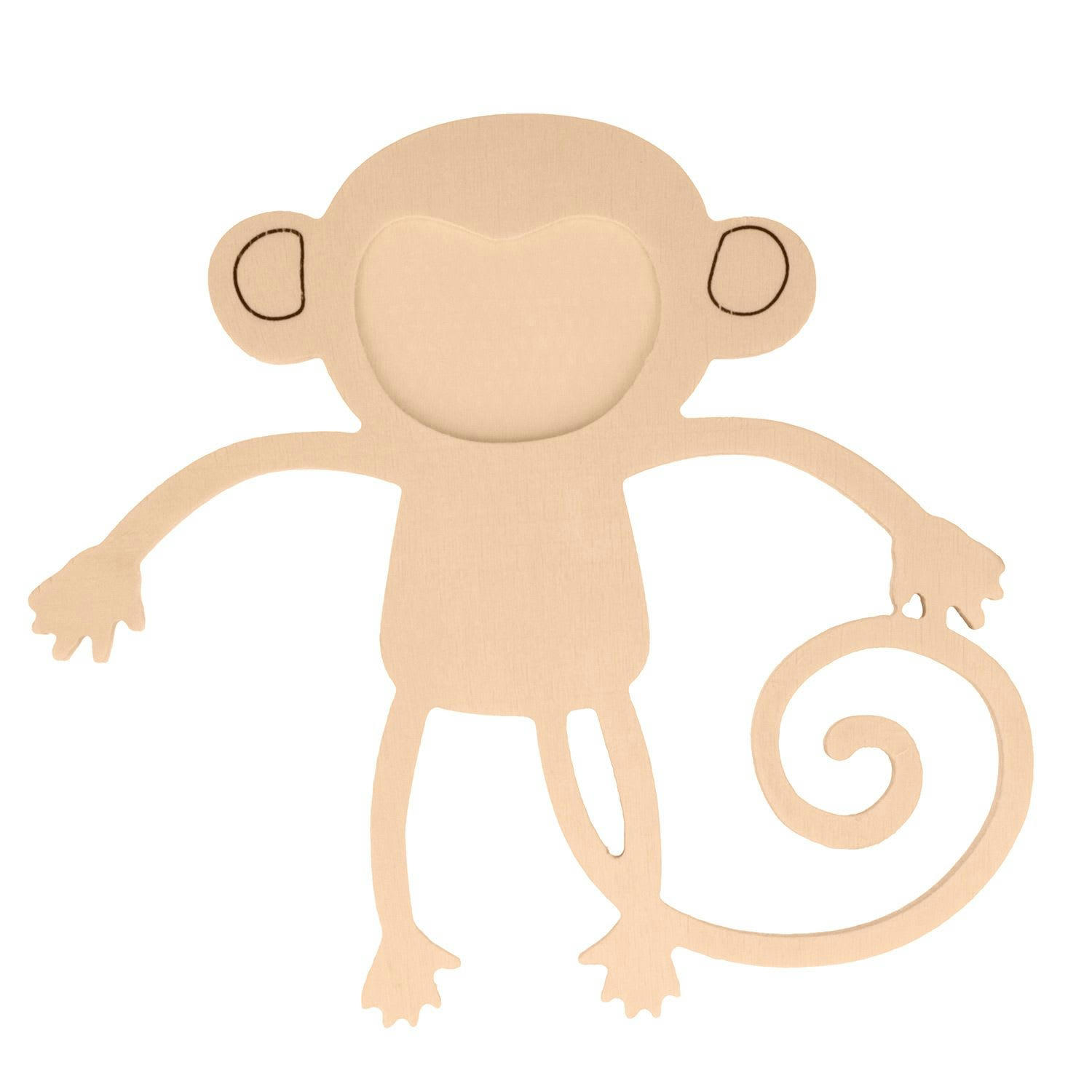 - Cadre photo en bois en forme de singe
