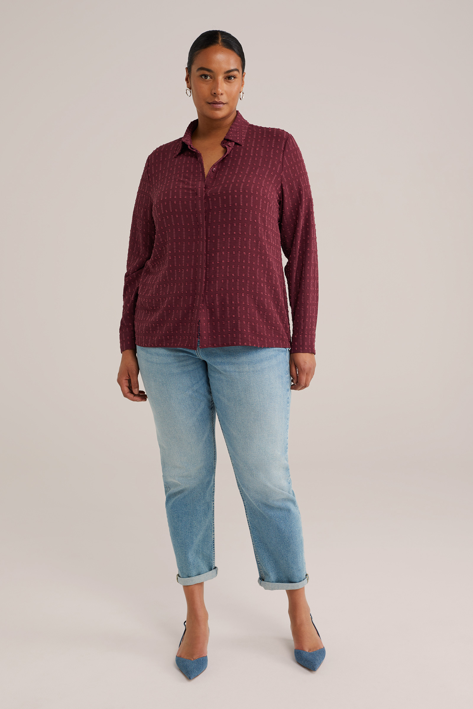 Dames Blouse met structuur - Curve