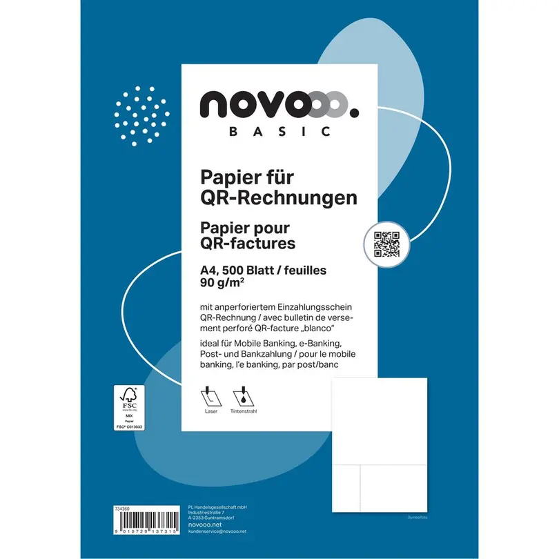 Büro-Notizblätter 500er-Set Einzahlungsschein QR-Code