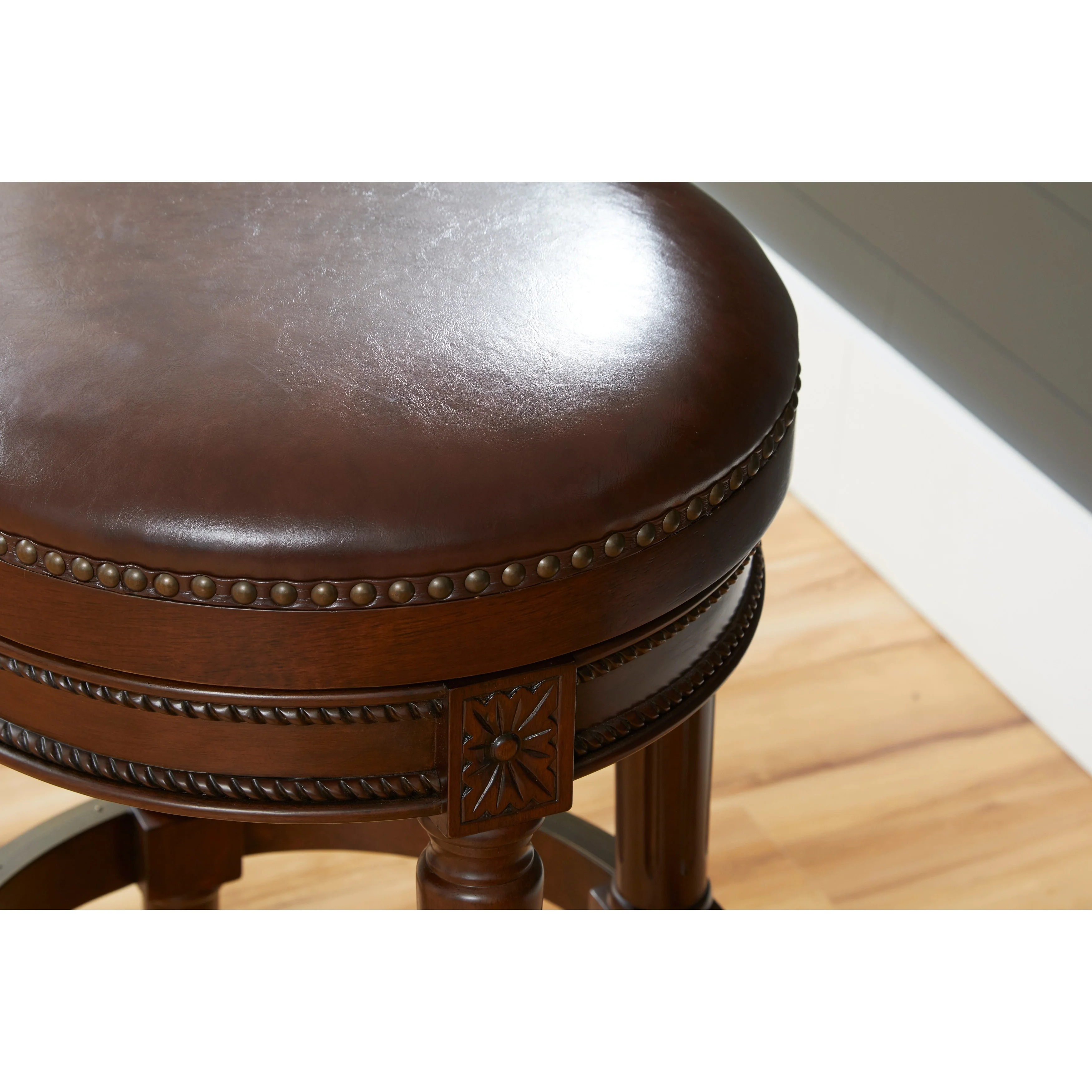 NewRidge Home Backless Chapman Bar Height Stool Distressed Walnut - Bar Height - Bar Height