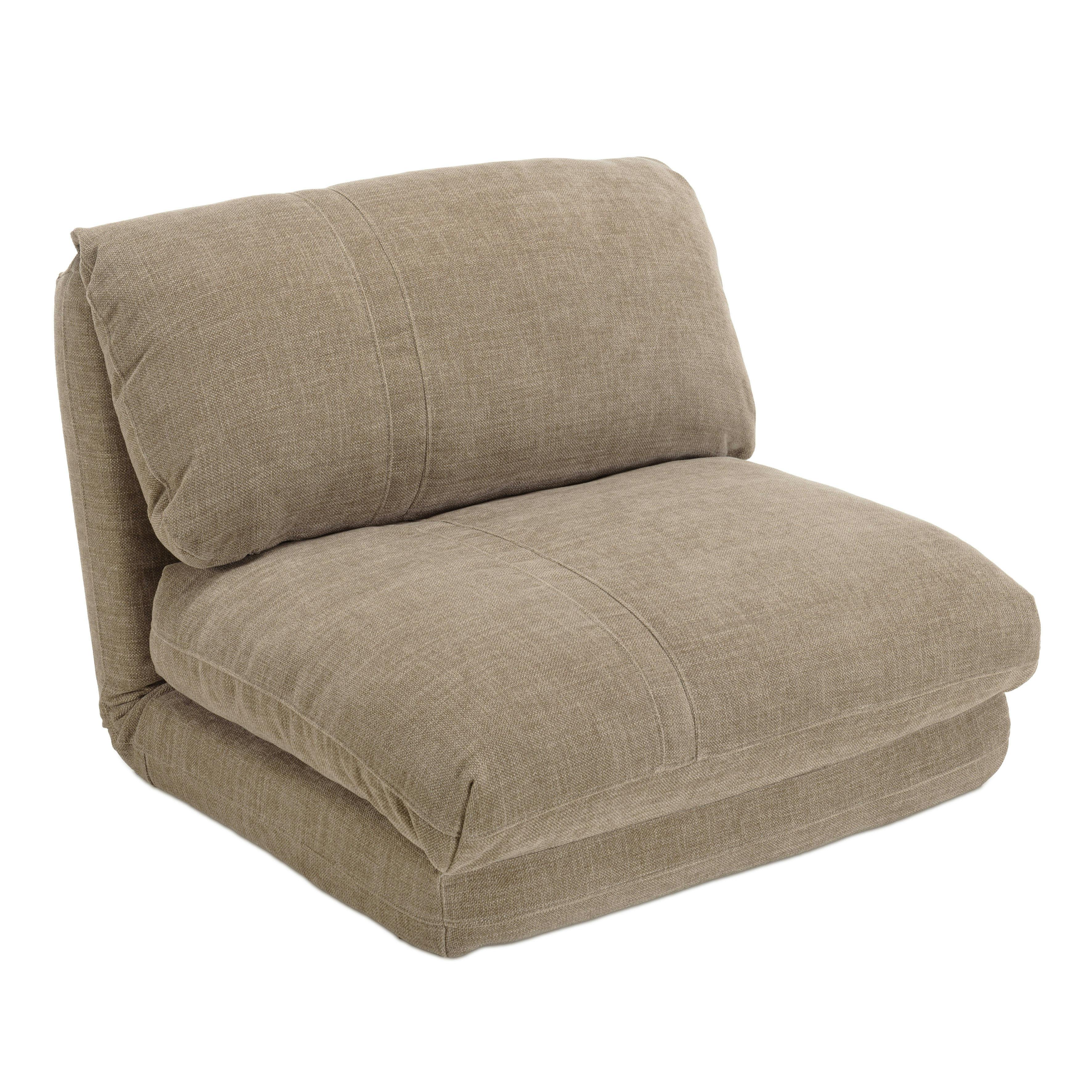 Chauffeuse 1 place multi-position en tissu couleur taupe ASTORI