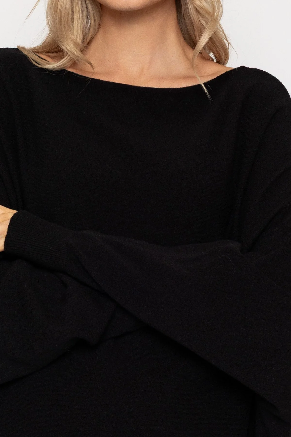 Black Batwing Knit Jumper