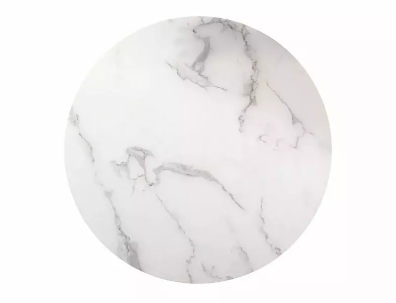 Ława SABINE 80x80 biały marmur/złota