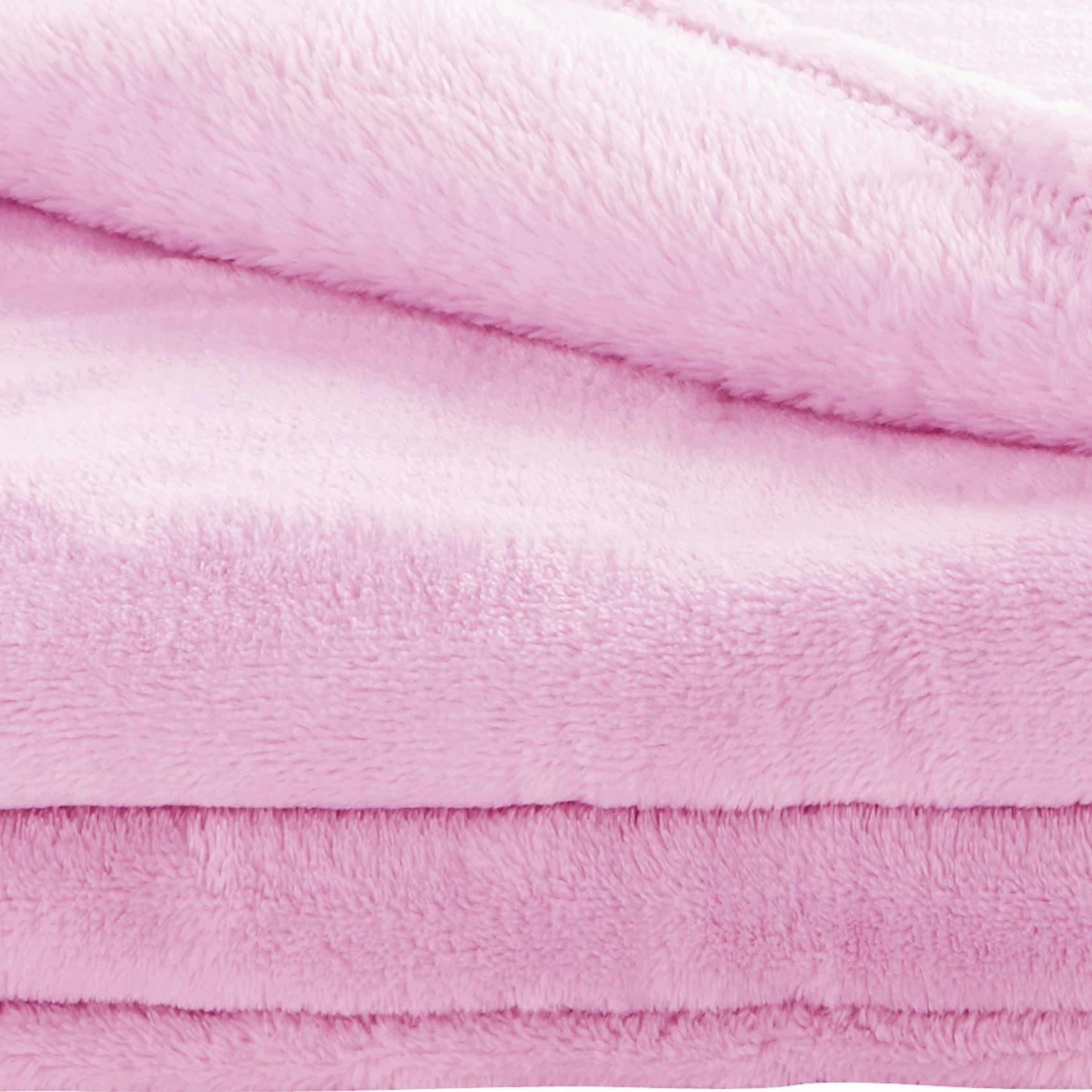 - Couverture enfant en microfibre rose clair 100x150 cm