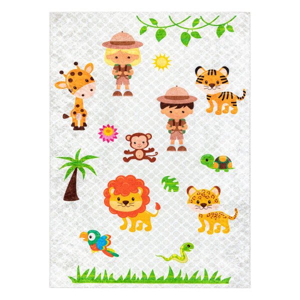 Dywan do prania JUNIOR 52104.801 Safari, zwierzęta dla dzieci, 80x150 cm
