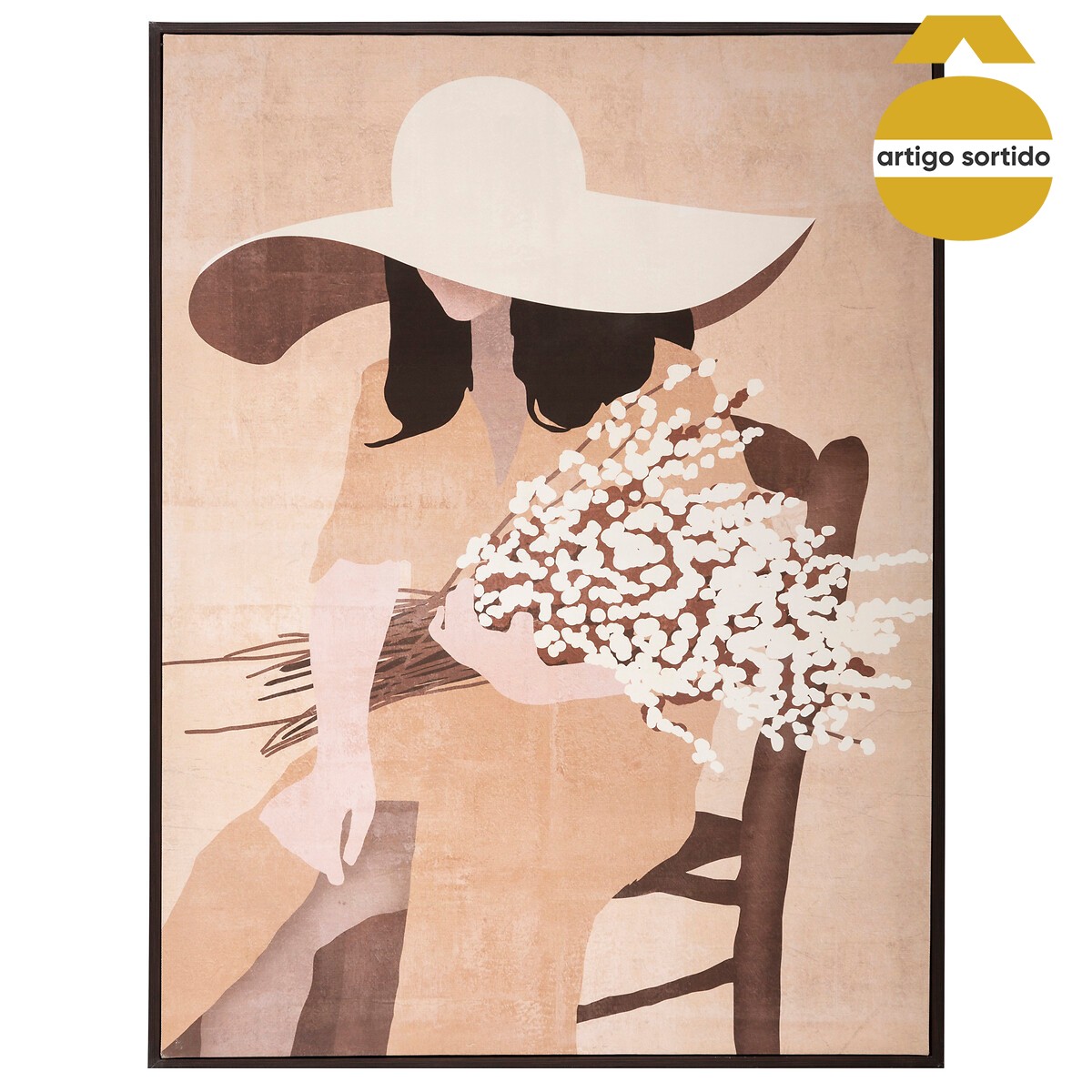 Quadro decorativo mulher 78x58cm