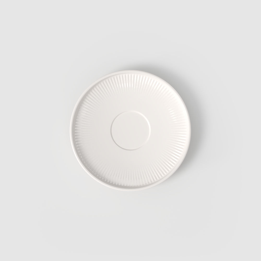 Afina Coffee cup saucer - White, 5.6'', Premium Porcelain
