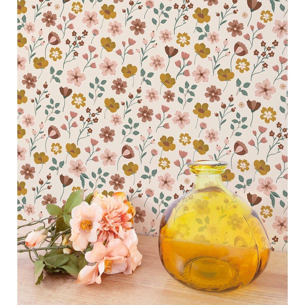 CAPUCINE - Papier peint tiny multicolore