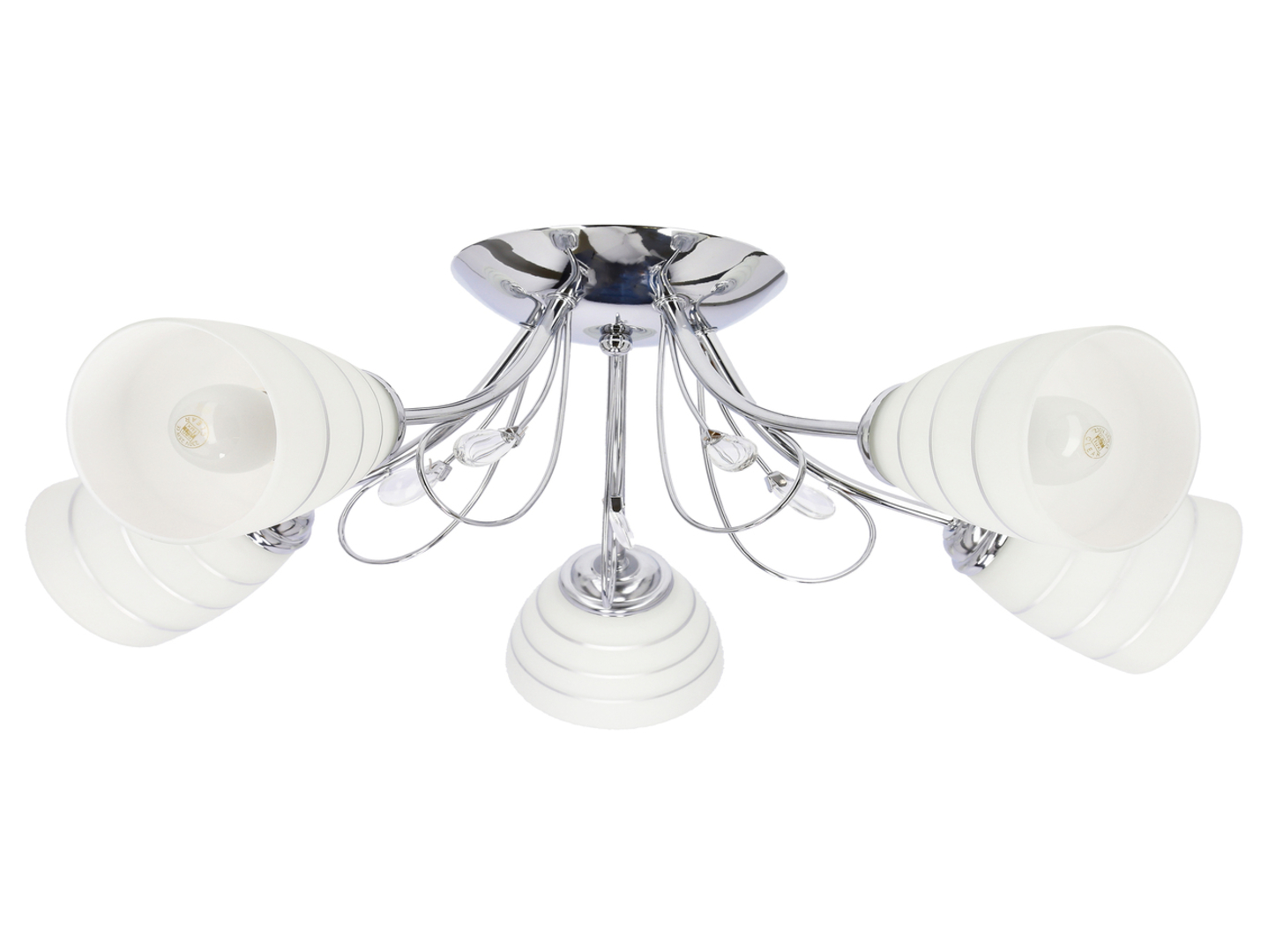 Lampa sufitowa Simpli 5-punktowa metalowa srebrna