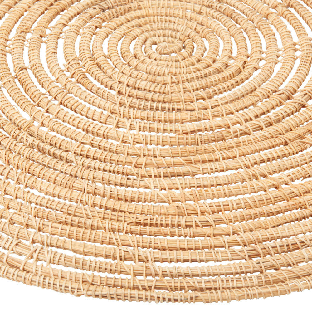 - Set de table ajouré en fibre de palmier tressée