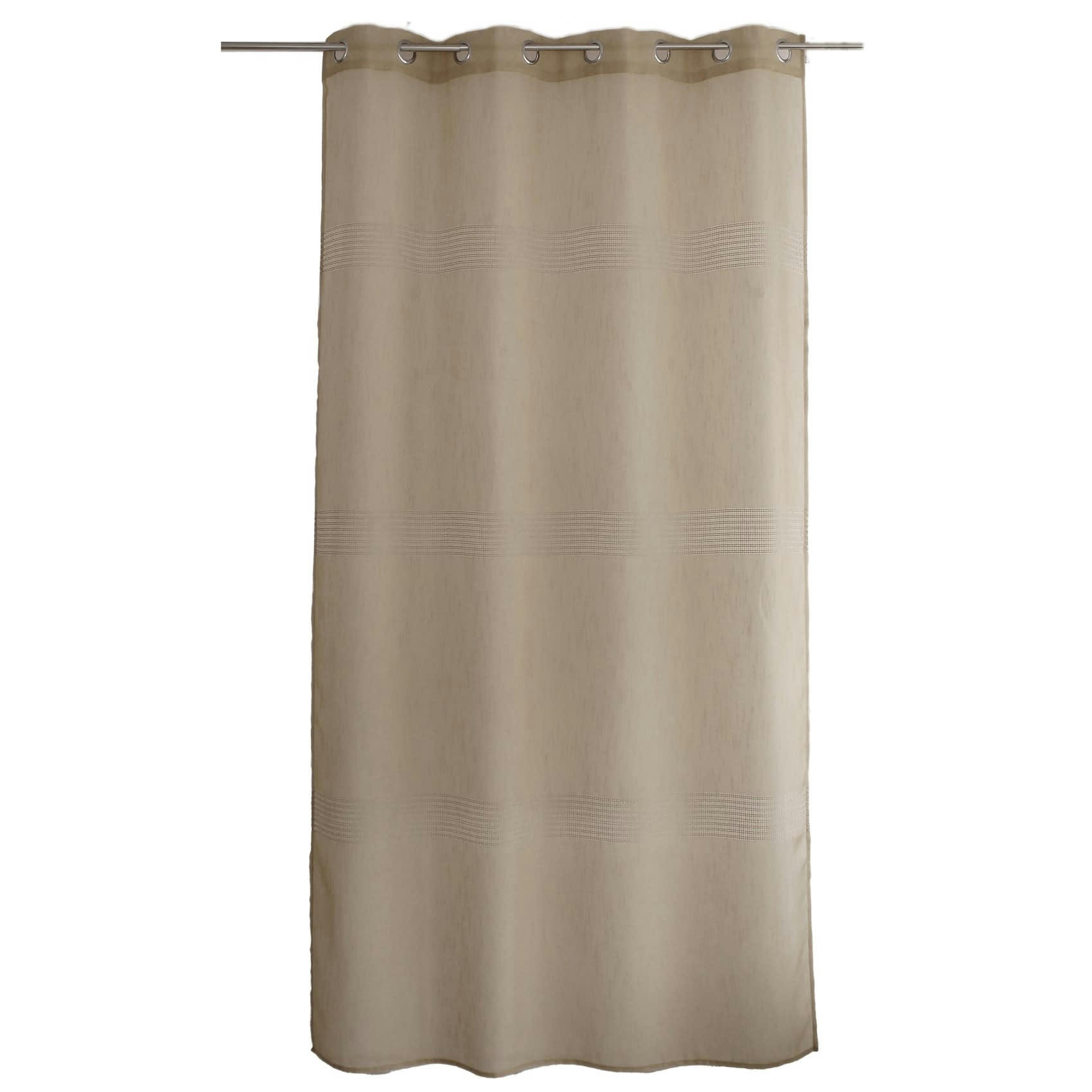 MIA - Voilage avec bande ajourée 140x240cm Lin