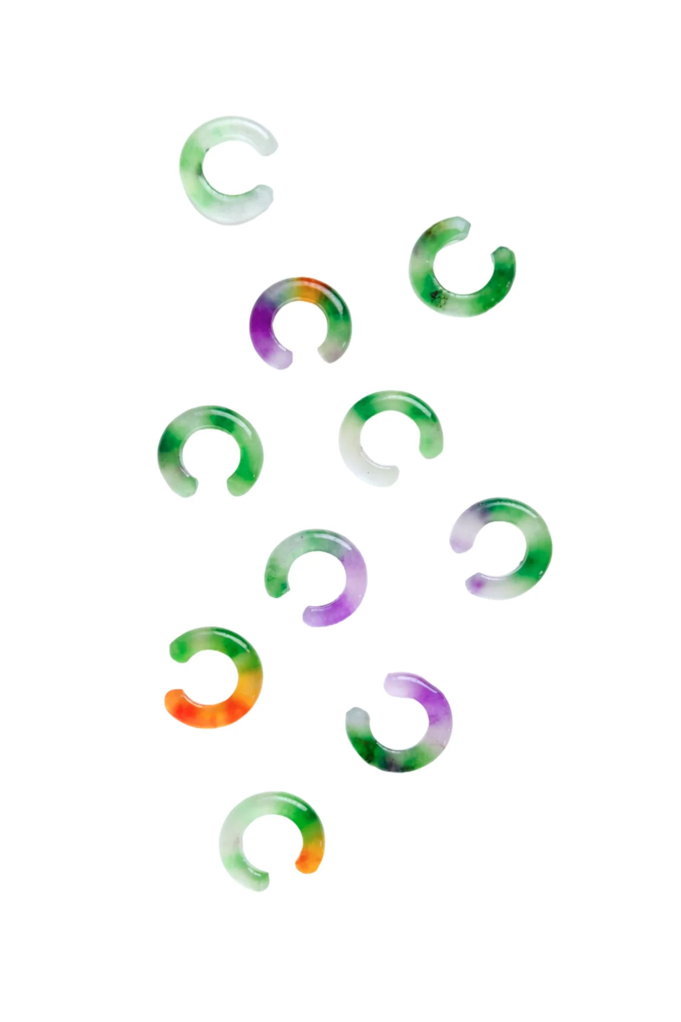 Abby — Single Jade Cuff Earring in Light Green