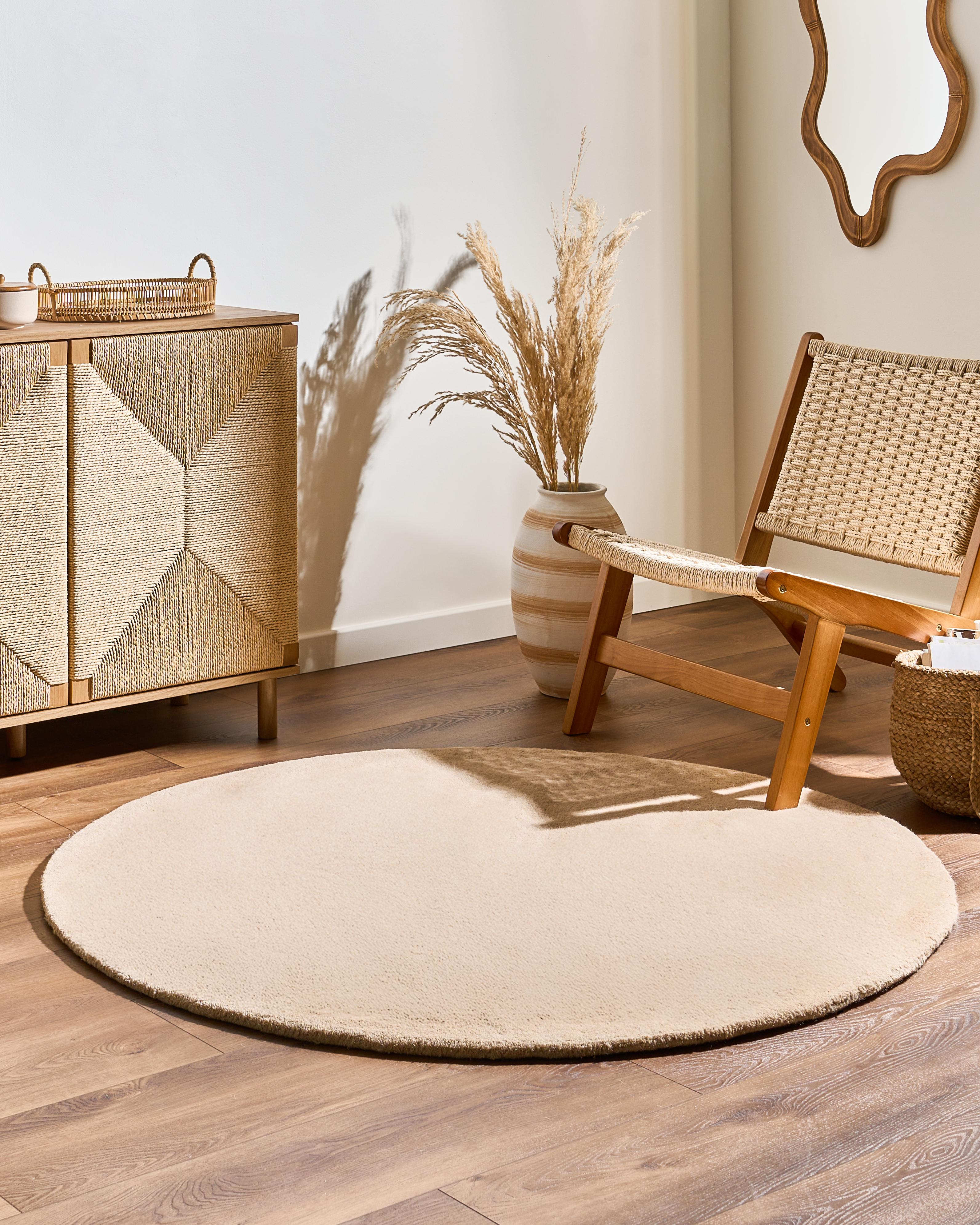 Rug VASCO Beige ? 140 cm Wool