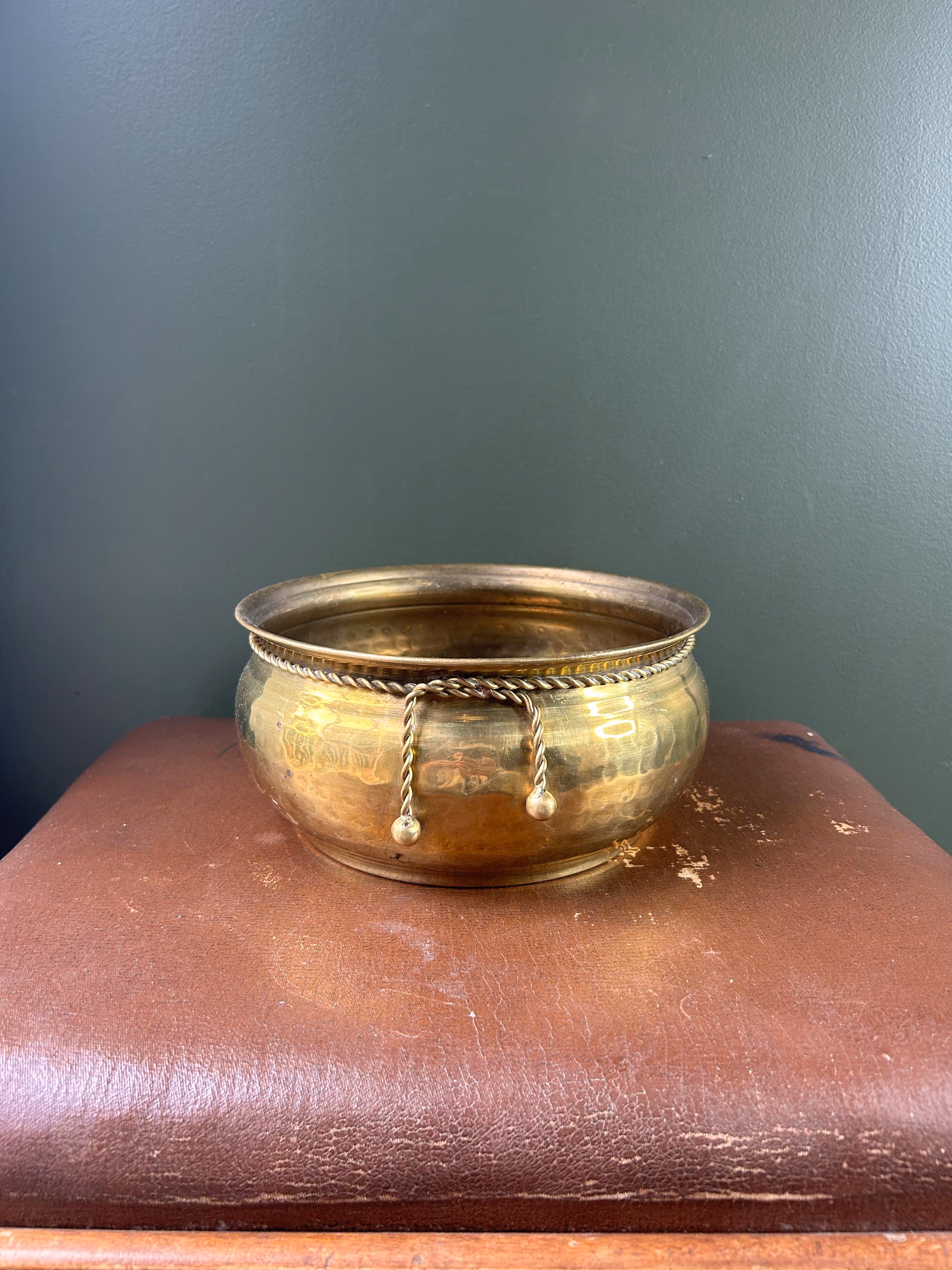 Vintage Brass Rope Detail Bowl