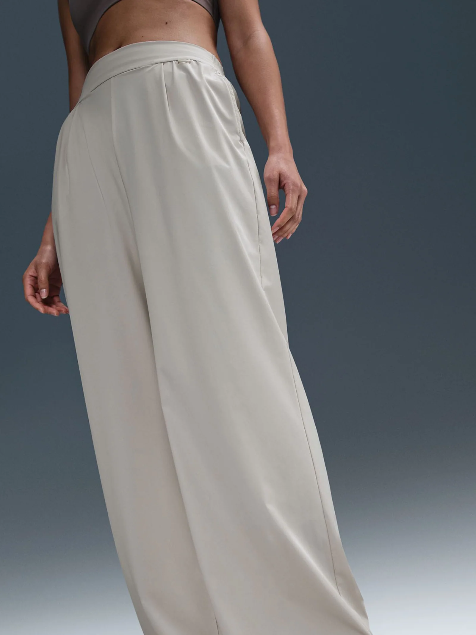 Women's Dri-Fit High-Waisted Loose Wide-Leg Pants