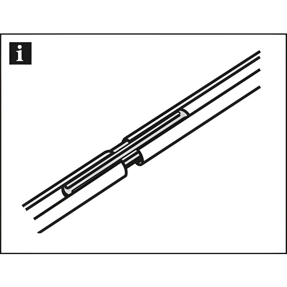 Schienenverbinder, Kunststoff, transparent