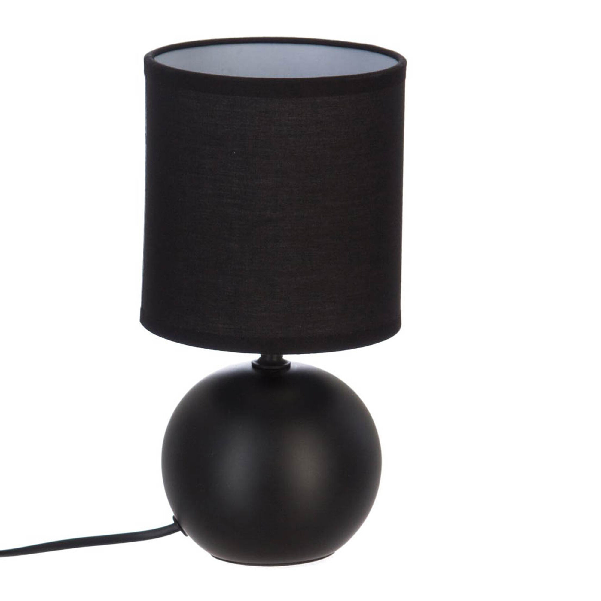 Candeeiro de mesa TIMEOcom bola preta em cerâmica