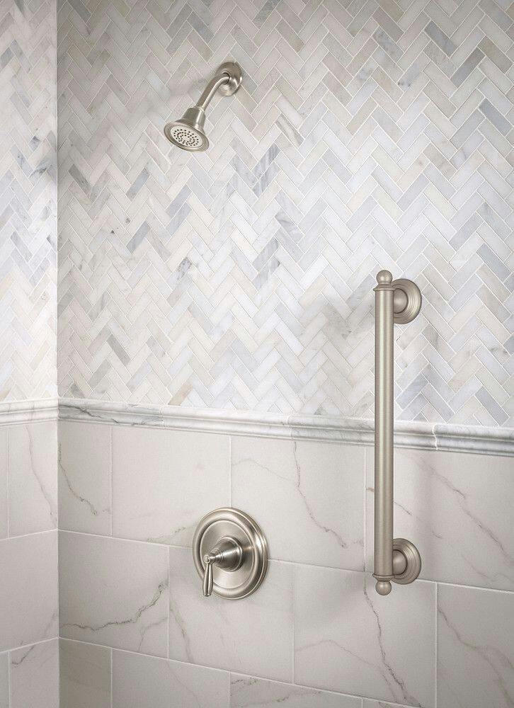 Moen Brantford Posi-Temp Pressure Balancing Shower Valve Trim Kit, Valve Required, Brushed Nickel