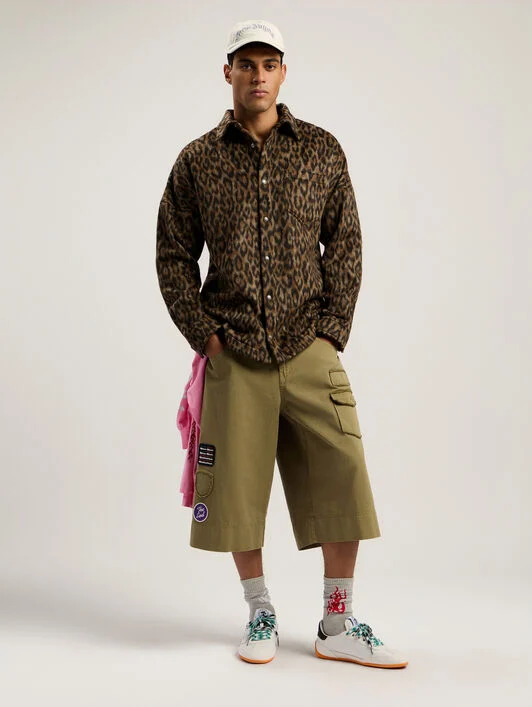 Military Patch Bermuda Shorts