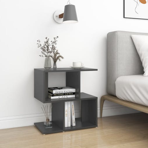 NNEVL Bedside Cabinets 2 pcs Grey 50x30x51.5 cm Chipboard