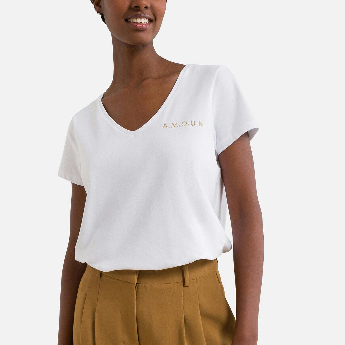 T-shirt manches courtes, motif devant
