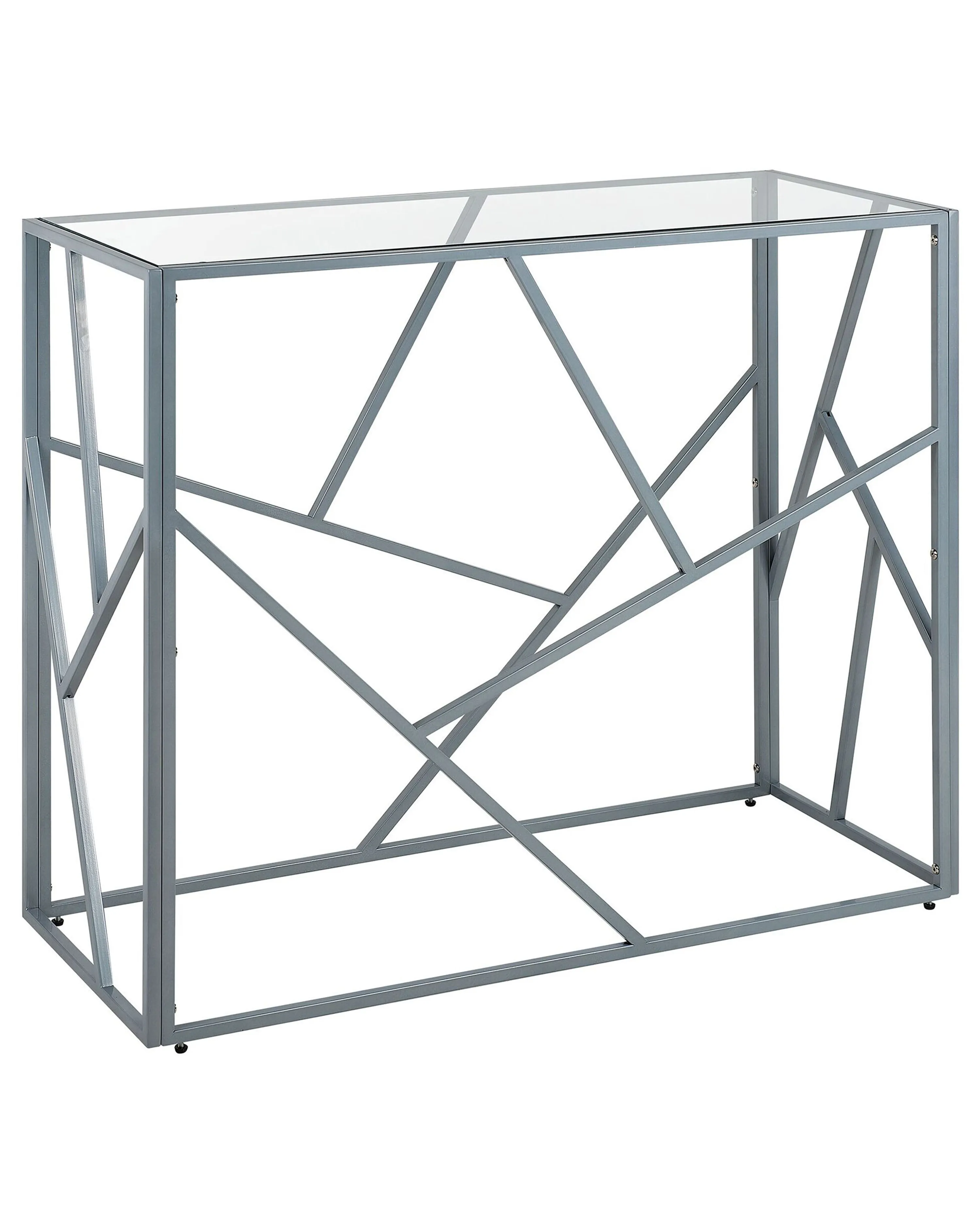 Coffee Table ORLAND Glass Silver