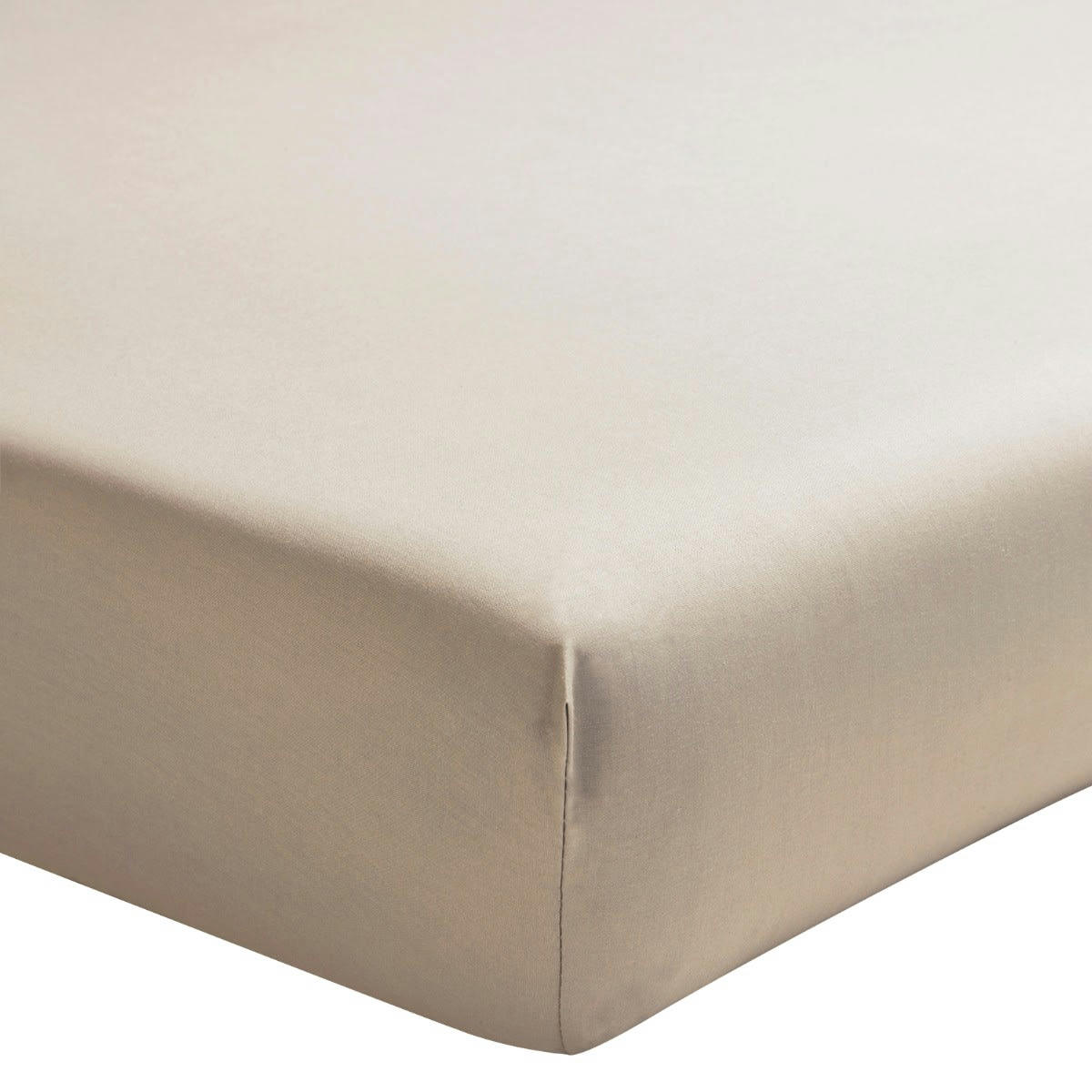 ROYAL LINE - Drap housse uni en percale de coton blanc 160x220