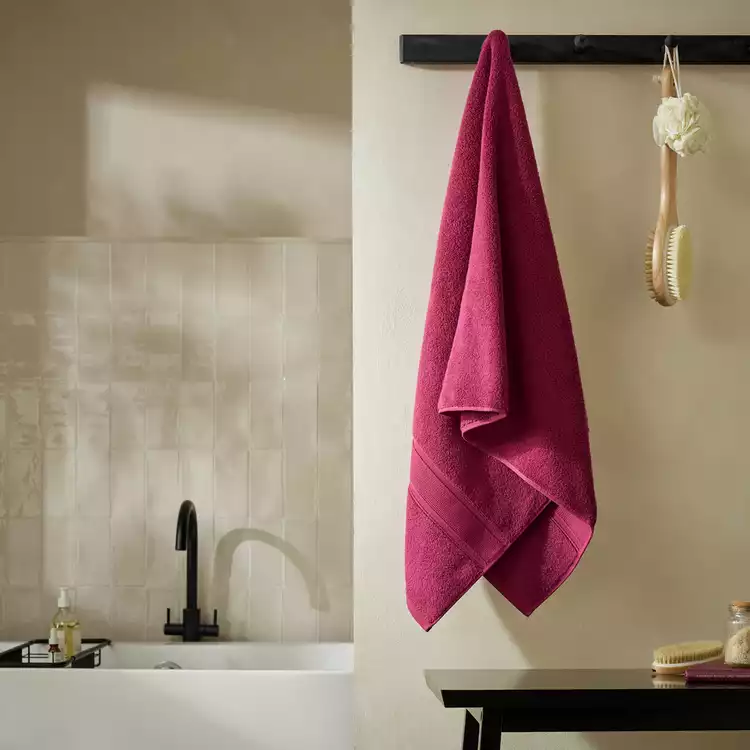 Habitat Supersoft Bath Towel - Plum