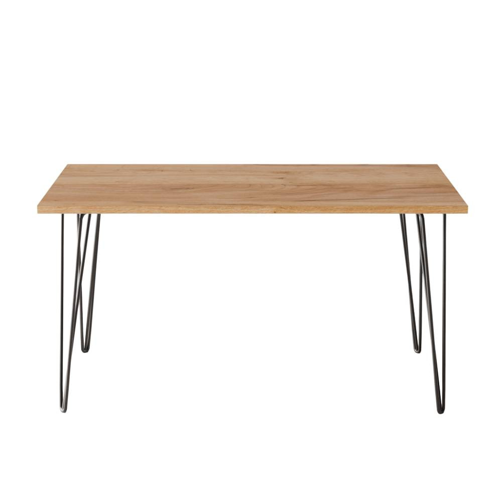 KOLM Biurko VOSS 138 x 68 cm do biura, gabinetu, pracowni Dąb Craft