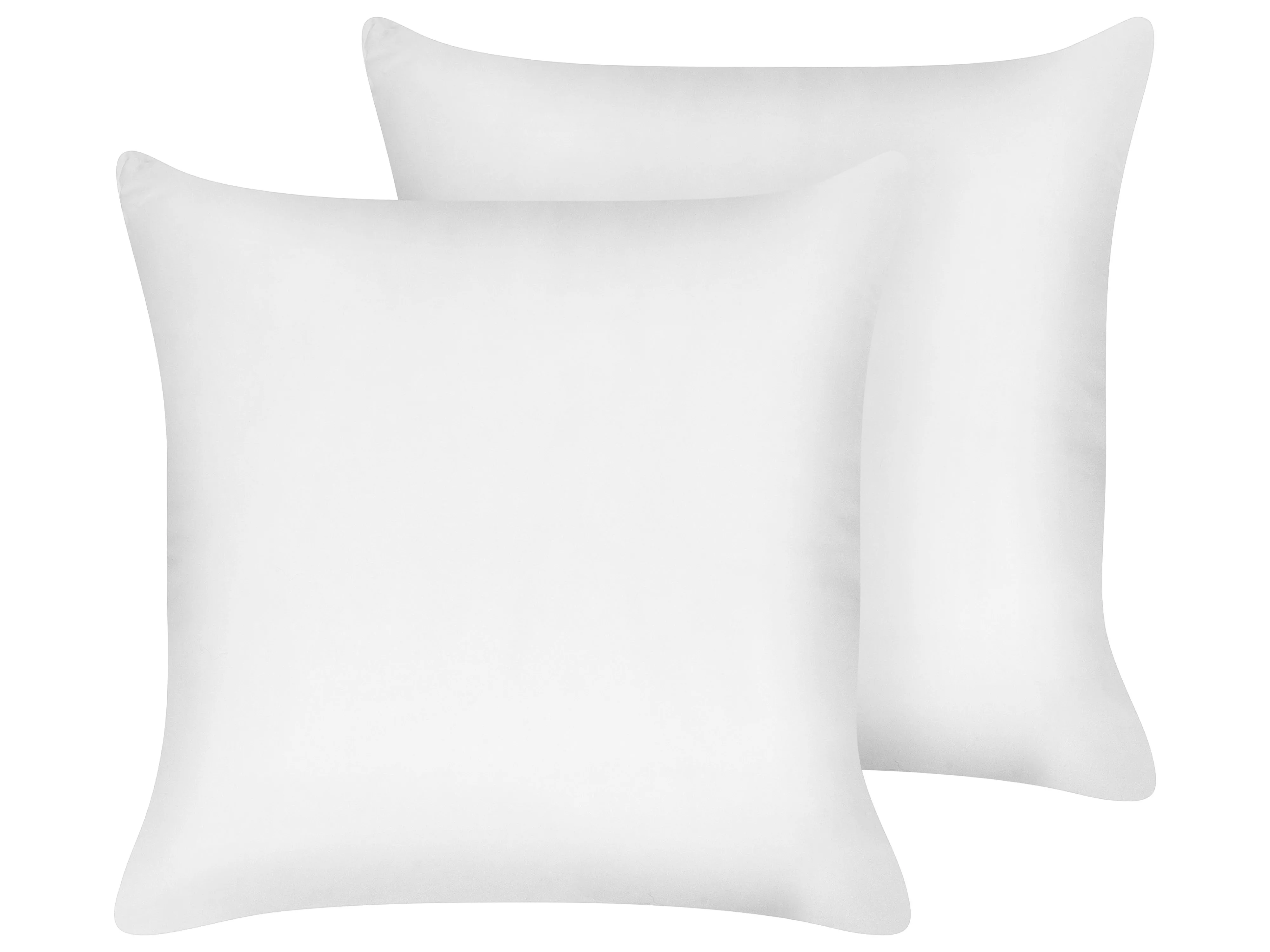 Set of 2 Bed Pillows TRIGLAV Low Polyester 80 x 80 cm White