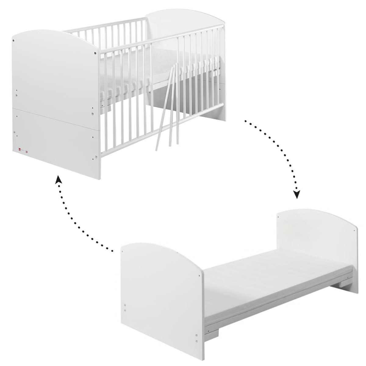 LILO - Lit évolutif 70x140 blanc