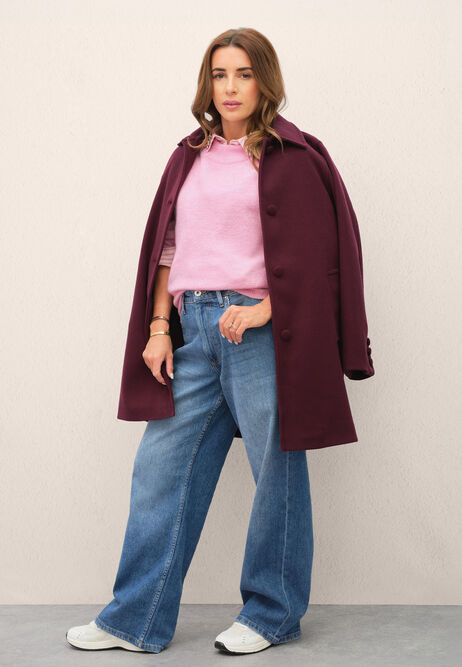 Womens Plum Dolly Coat