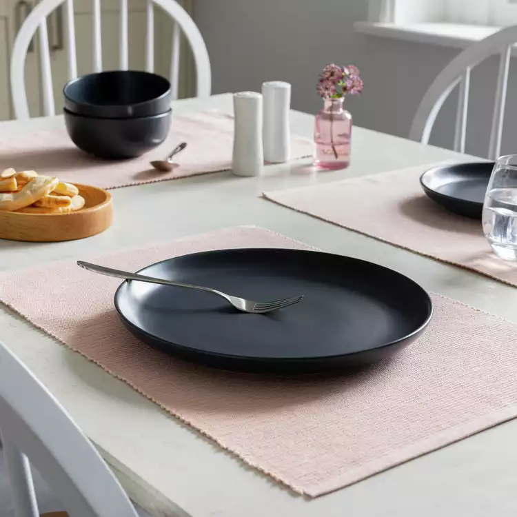 Habitat Ribbed Set of 4 Placemats - Blush