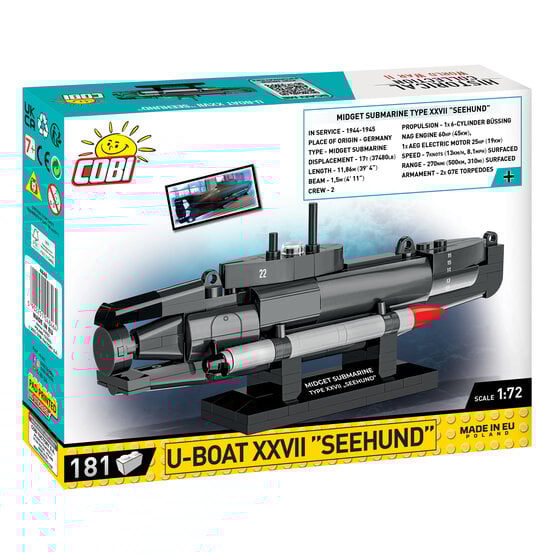 COBI U-Boat XXVII Seehund Set 1:72