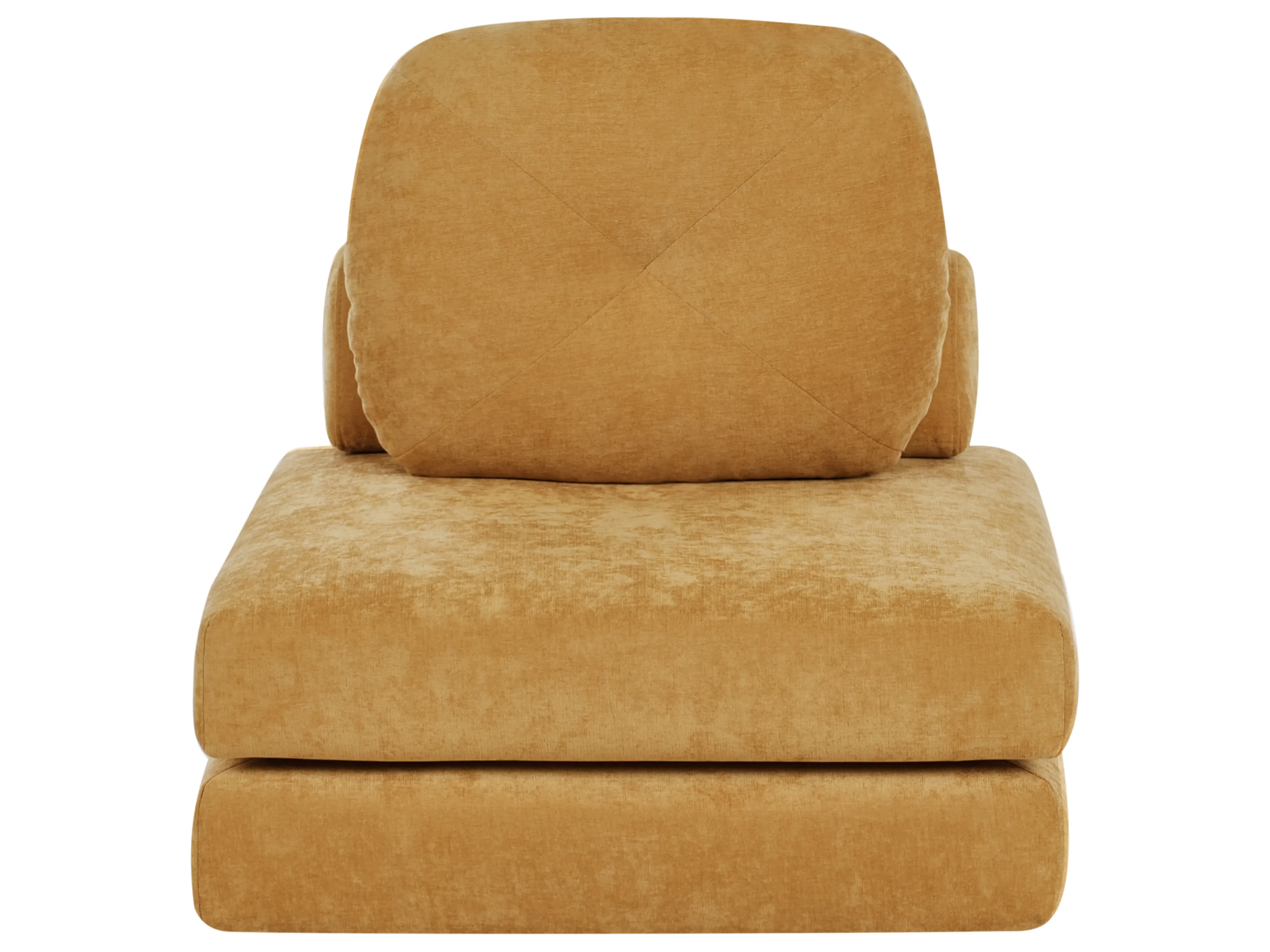 Single Sofa Bed OLDEN Chenille Mustard