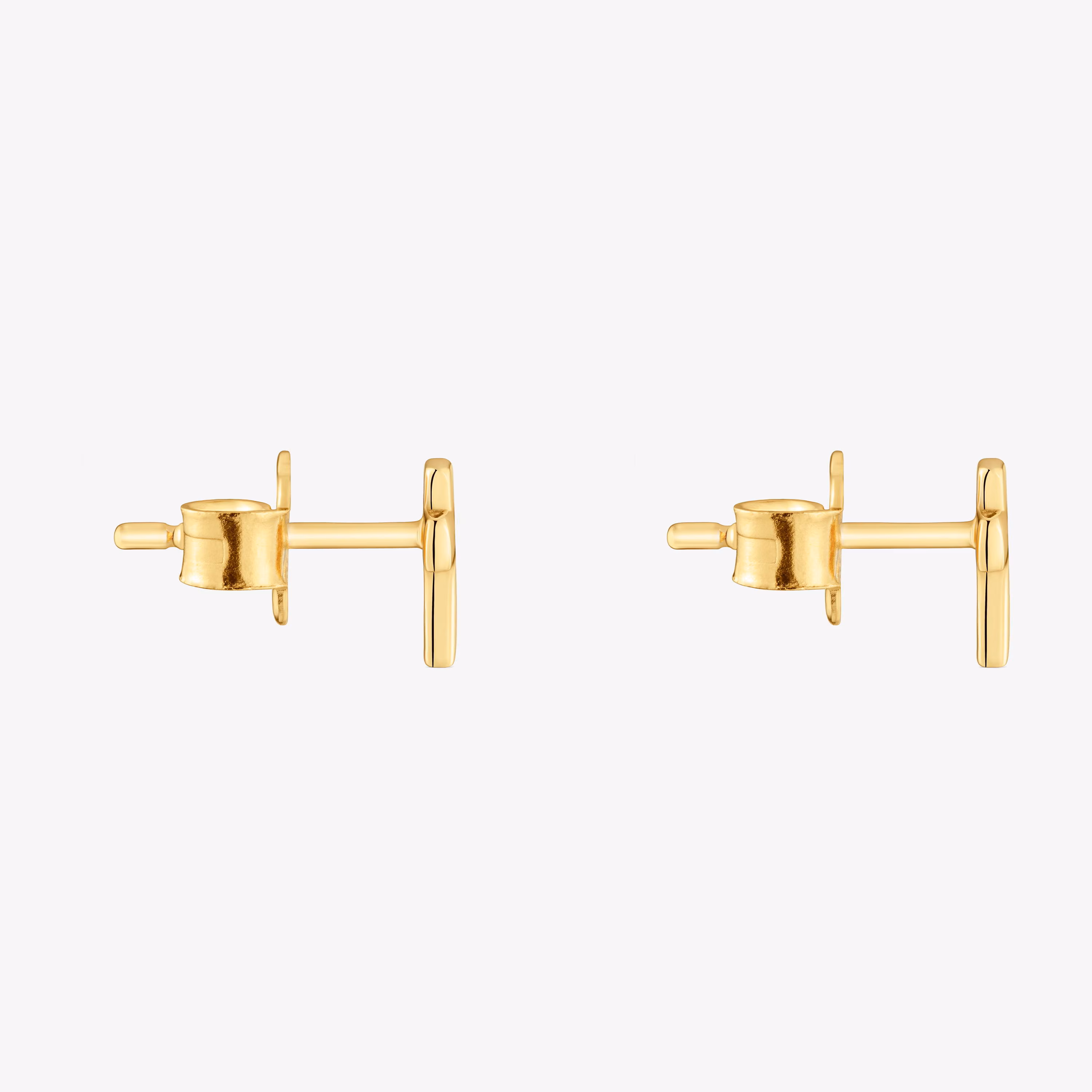 Pendientes cruz con baño de oro 18 kt sobre plata TOUS Motivos