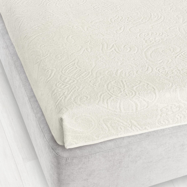 Prześcieradło frotte bez gumki 175x220 ekri Tulipan Zwoltex