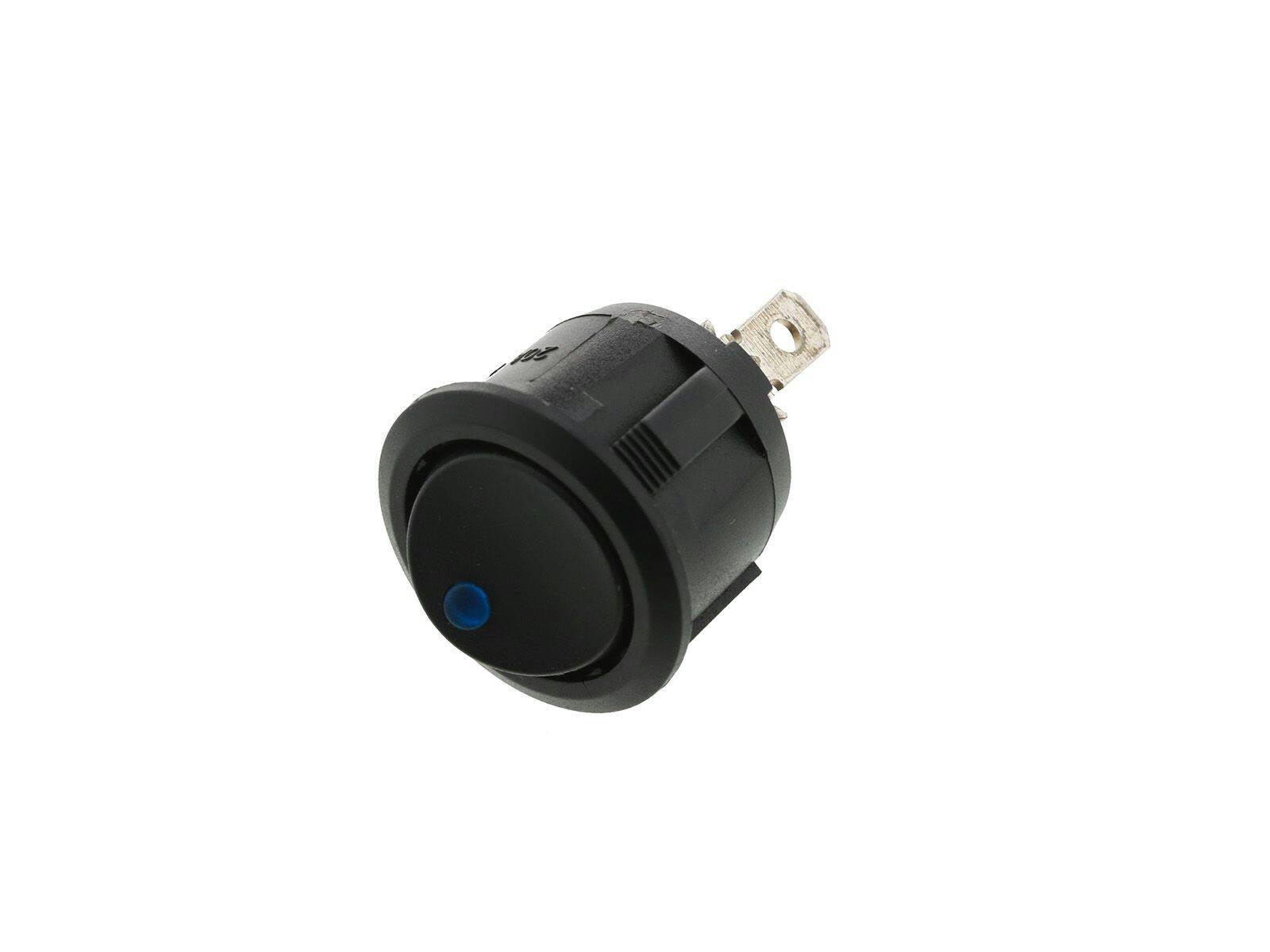 Blue Round Rocker Switch