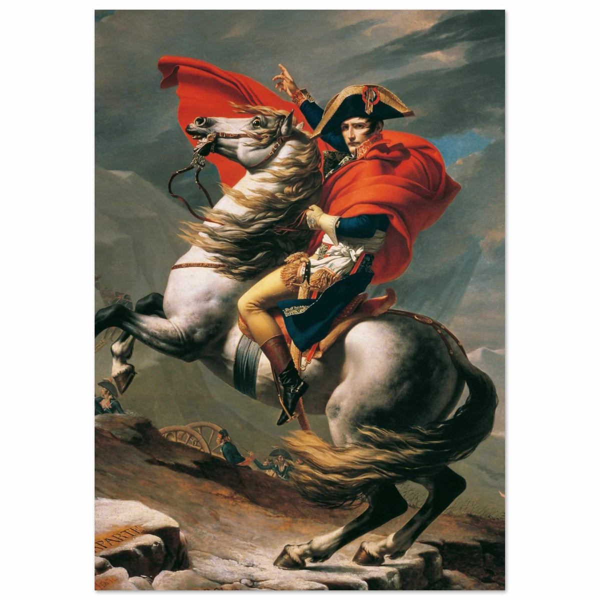 Artfulprints Poster Jacques Louis David - Napoleon Bonaparte  - A4 21x29.7 cm - Meerkleurig
