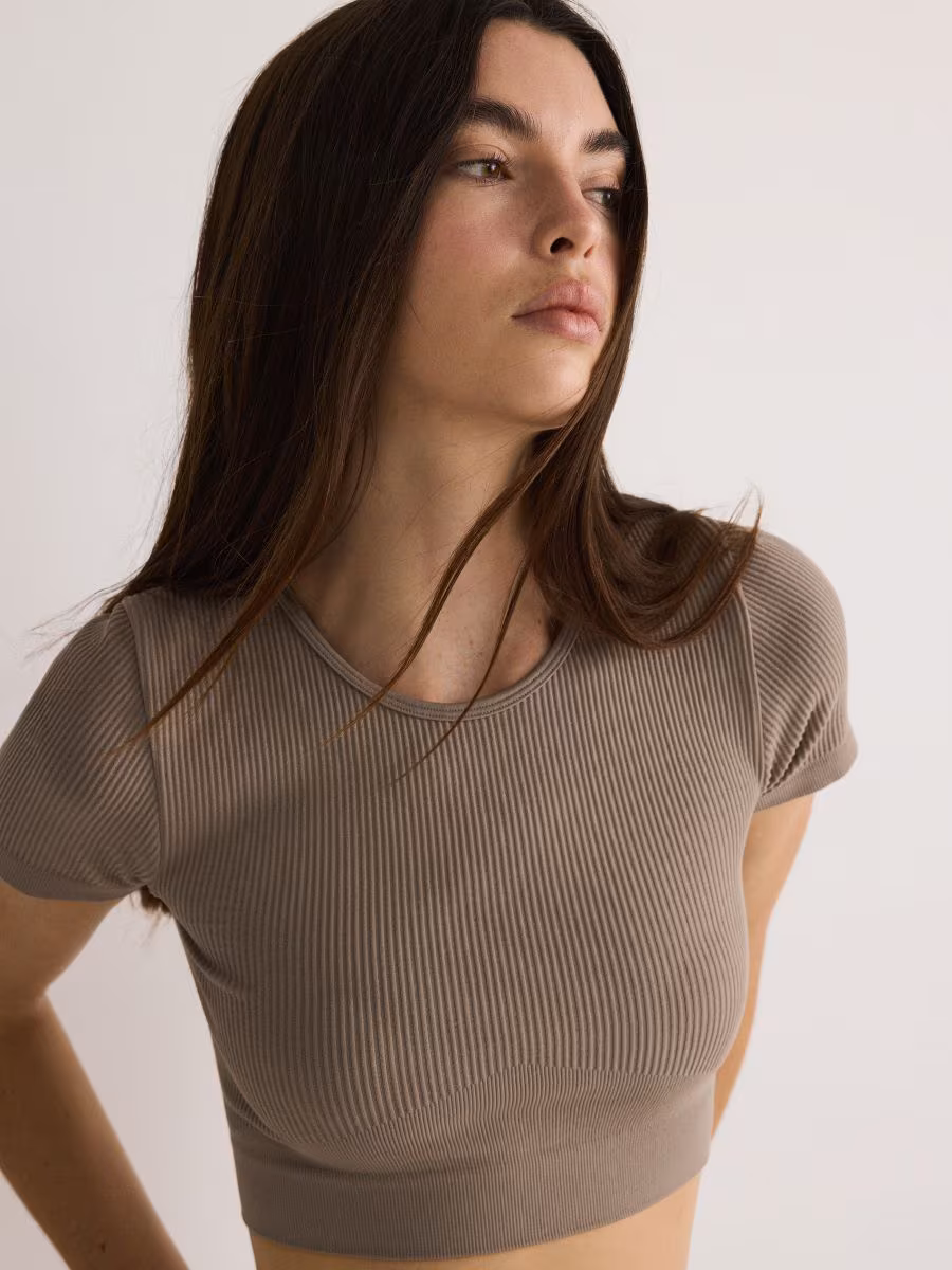 Rib Knit T-Shirt