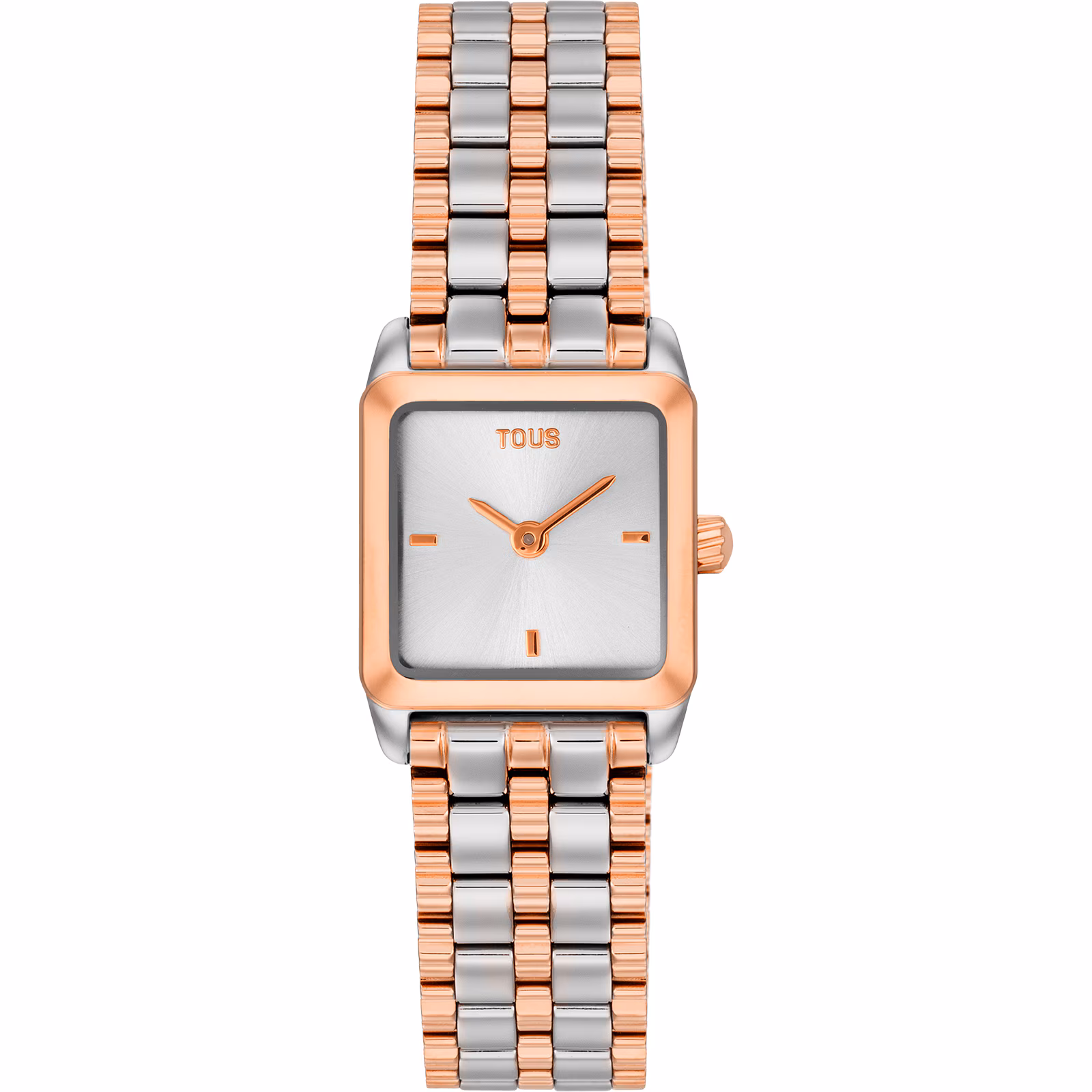 Reloj analógico con brazalete de acero y acero rosado TOUS 1950