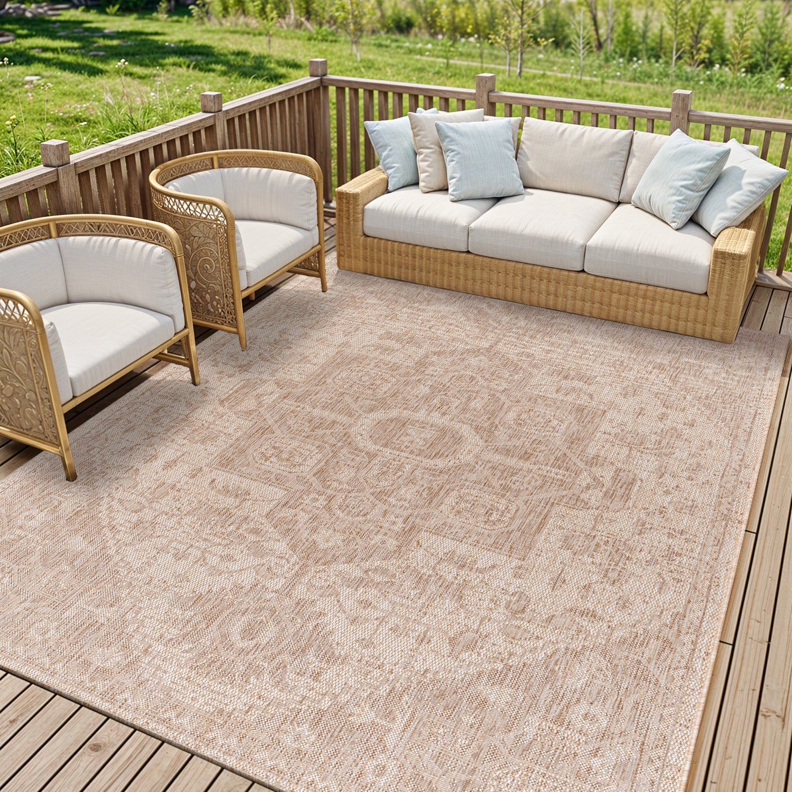 by fonQ Sira Vloerkleed 160 x 213 cm - Donker Beige