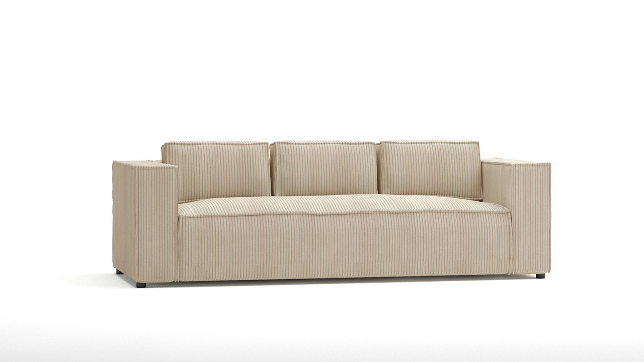 Ropez Cloe sofa 3 osobowa bez funkcji tkanina sztruks beż