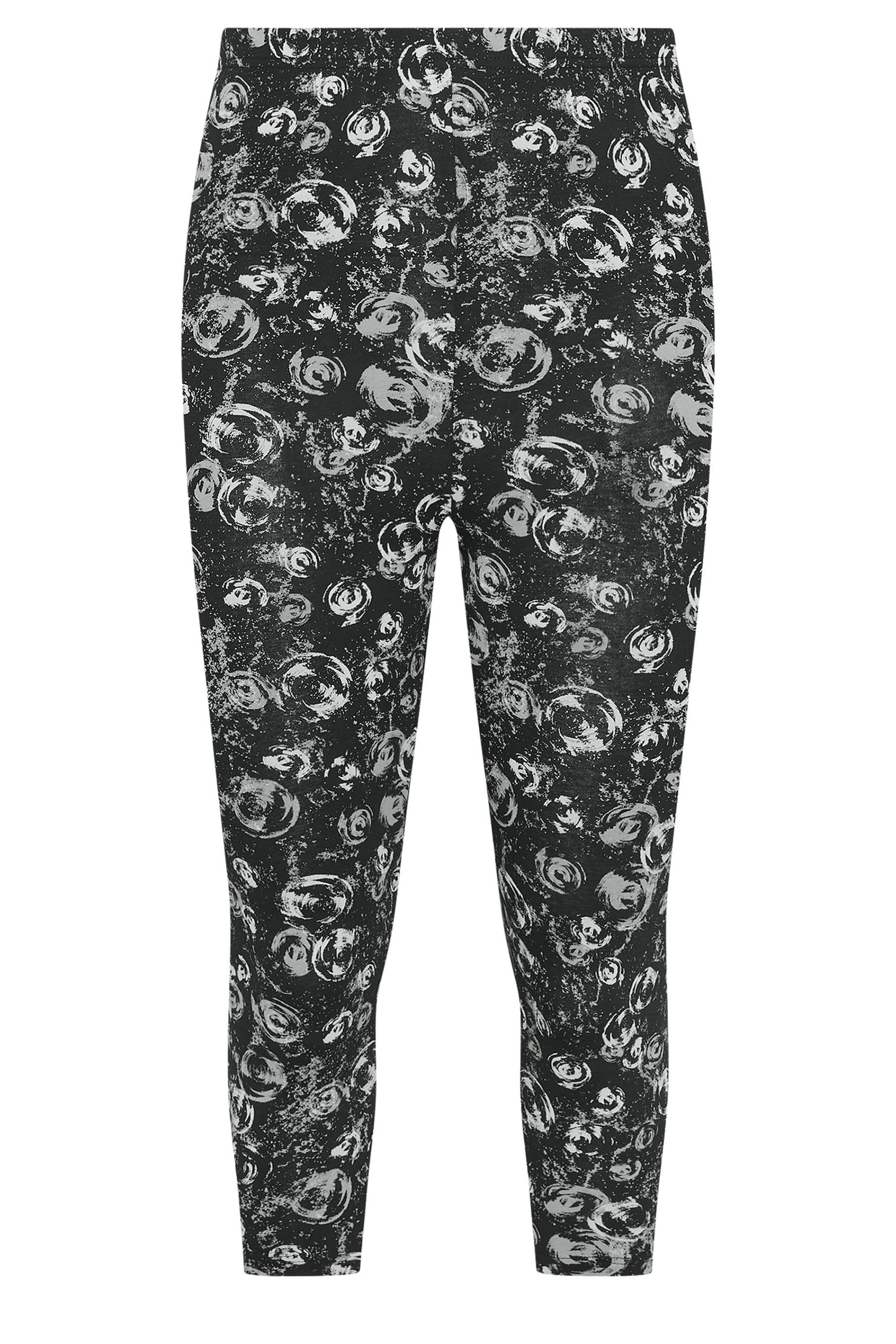 Yours 2 Pack Swirl Cropped Leggings
